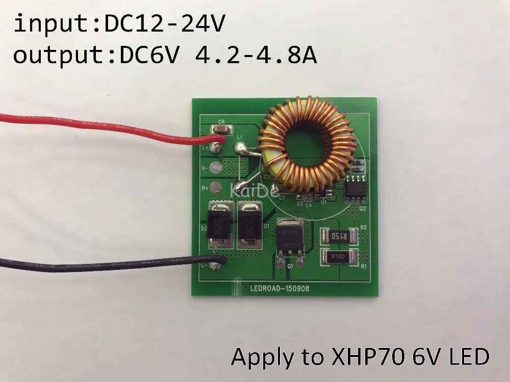 CREE XHP70 светодиодный драйвер вход DC12-24V выход 6 в 4,2-а электромобиль мотоцикл Модифицированная монтажная плата светодиодные Запчасти