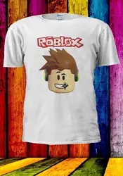 Roblox персонажи онлайн игры мультфильм Awesome волосы для мужчин женщин унисекс футболка Повседневная принтованная футболка 904, футболка хип хоп