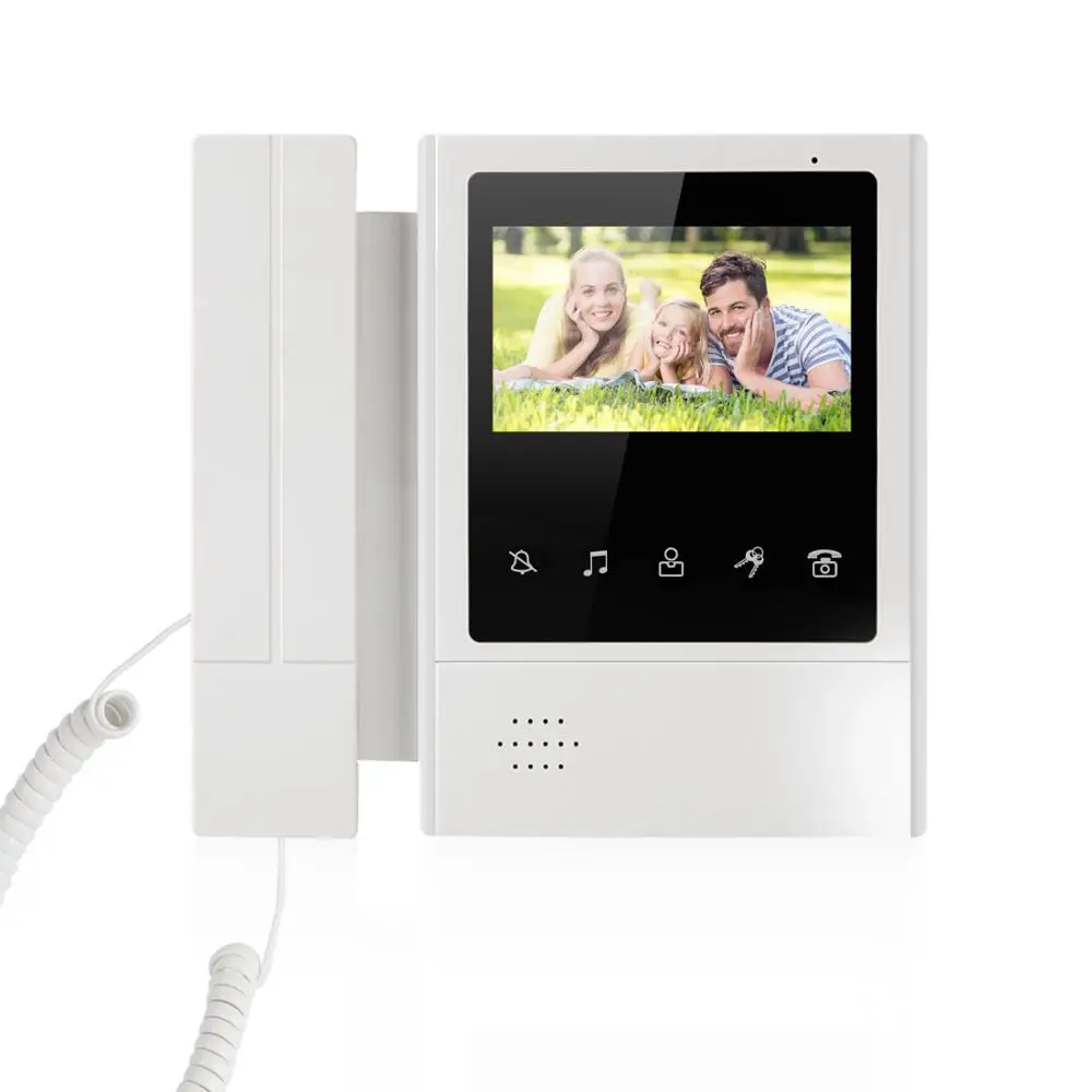 

4.3 inch Wired Video Door Phone System Visual Intercom Doorbell with 1 Monitor+1*700TVL Outdoor Camera for Home Surveillance