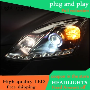 

Car Styling Headlight For Honda CR-V CRV headlights 2007-2011 head lamp LED Angel eye DRL front light Bi-Xenon Lens xenon HID