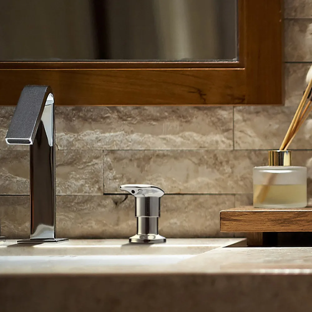 Modern Design Kitchen Sink Soap Dispenser Sink Detergent Bottle Copper Dispensador for Kitchen Bathroom 04
