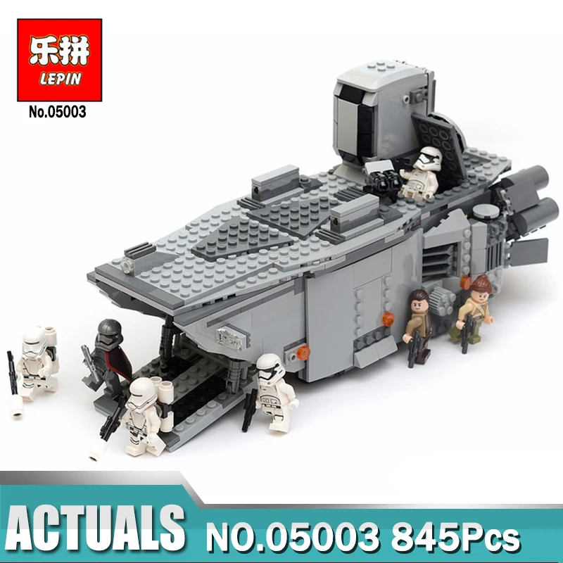 

STAR 845Pcs WARS The Force Awakens First Order Transporter Set 05003 Building Blocks Educational Toy LegoINGlys 75103