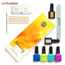 1Set=23Pcs, 4 Colors Sapphire UV Gel Nail Art Tools Sets Kits Nail Gel Nails Tools Nail Polish Kit #24008