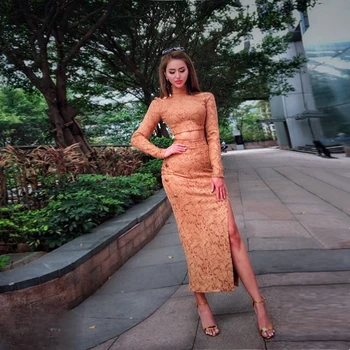 

2018 New Fashion Two Piece Suede Dress Summer Women Long Sleeve Bodycon O Neck Sexy 2 Pieces Set Night Out Party Dresses Vestido
