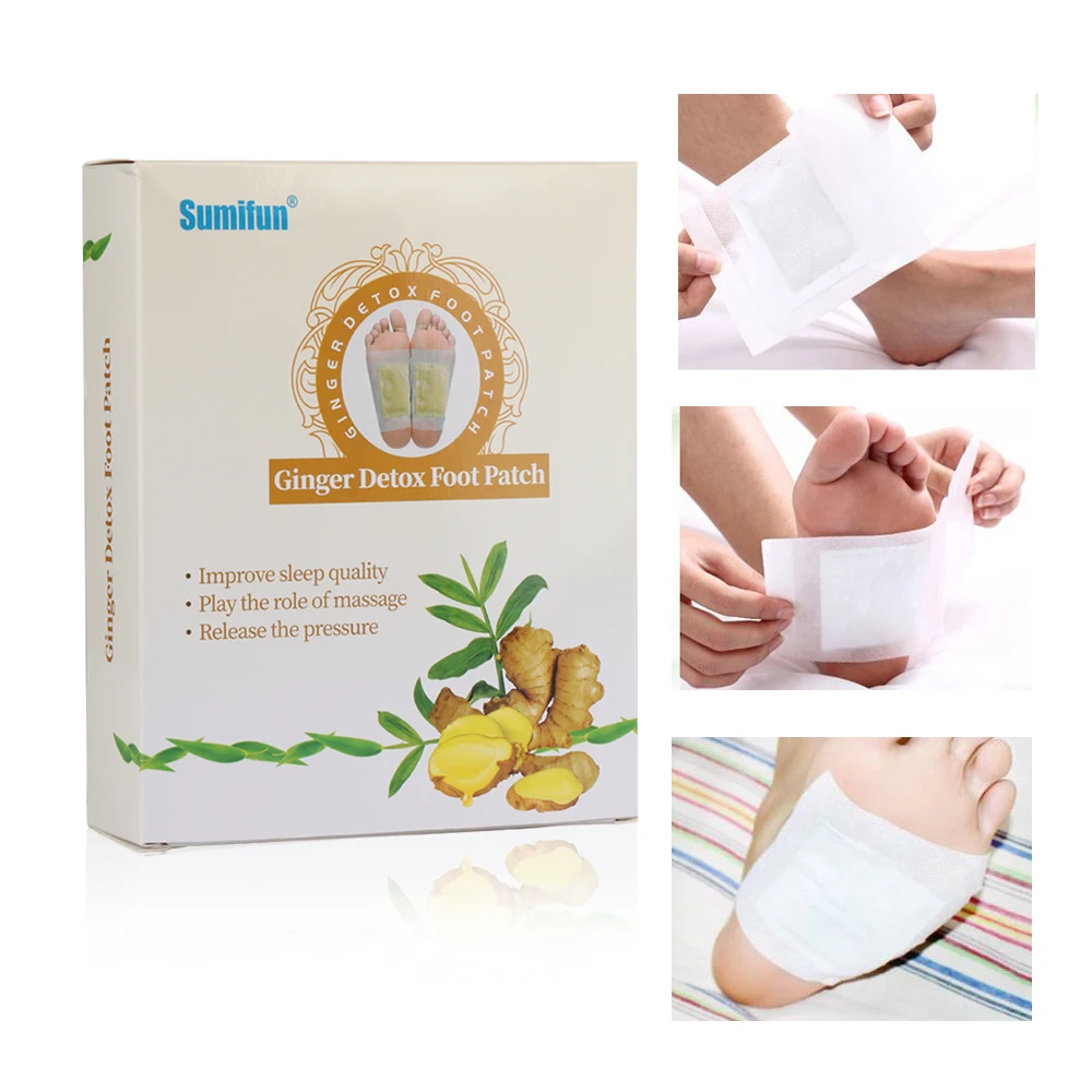 12pcs/box Ginger Herbal Detox Foot Patch Detoxifying Pads Body Relax