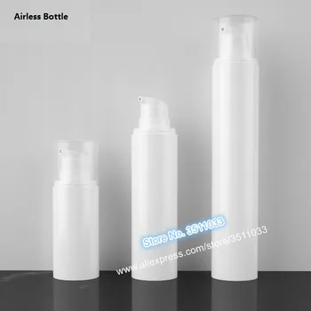 

15ml 30ml 50ml High Quality White Empty Plastic Airless Lotion Bottle DIY Cosmetic Emulsion Foundation Airless Pump Container