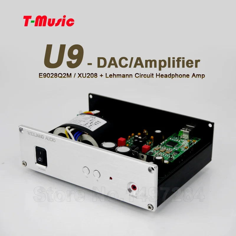 

Hifi ES9028Q2M + XMOS XU208 USB DAC decoder headphone amplifier W/ Lehmann architecture amplifier