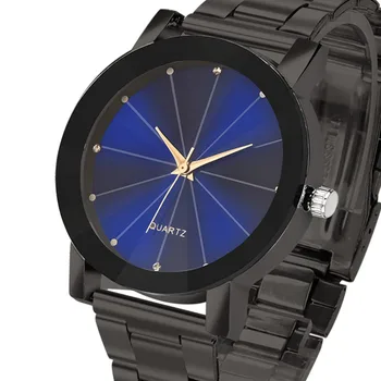 

Fashion Casual Man Women Watch Crystal Stainless Steel Hook Buckle Round Mens Clock Analog Quartz Wrist Watches reloj hombre