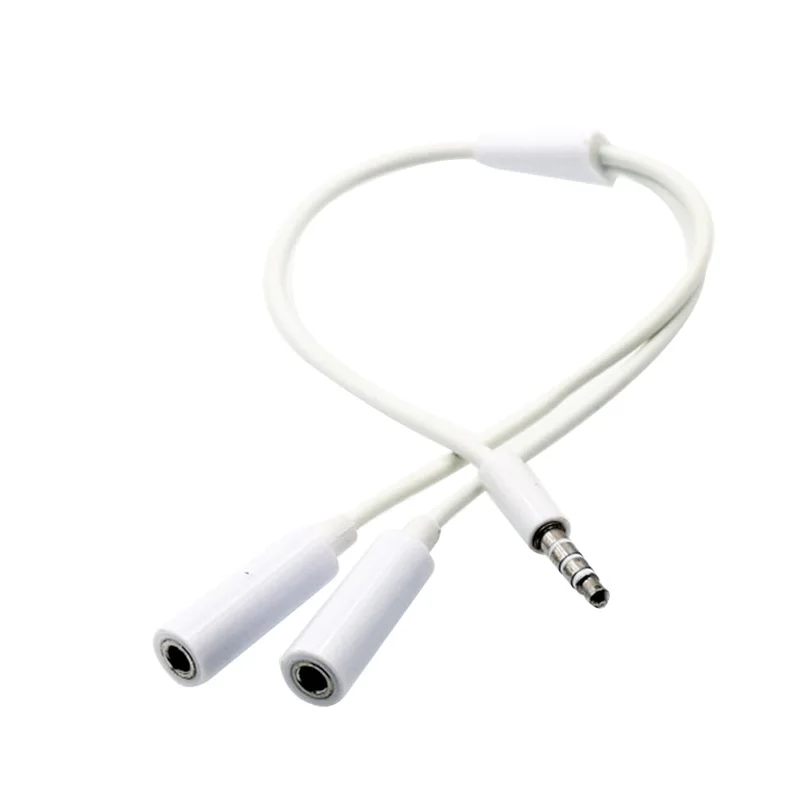 

3.5mm Jack Earphone Splitter Adapter 1 Male to 2 Female Extension Audio Cable for iPhone 6s Plus Samsung S7 SGA998