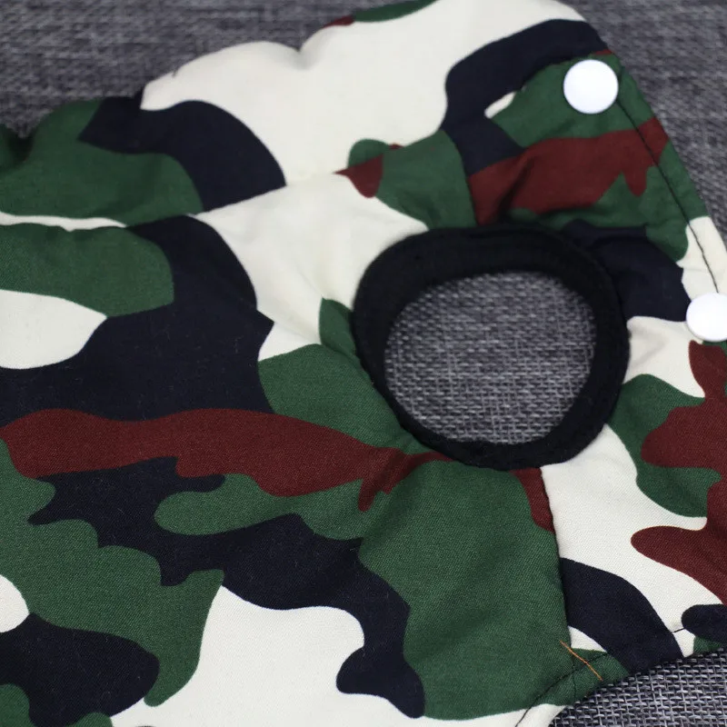Winter Warm Pet Dog Clothes Letters Camouflage Reversible Coat Jacket For Small Medium Large Dogs Warm Cotton Pet Vest Clothing  14