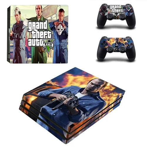 グランド セフト オートv Gta 5 Ps4プロプレイステーション4コンソールとコントローラ用デュアルショック4 Ps4プロステッカーデカール Stickers For Stickers Stickerssticker For Ps4 Aliexpress
