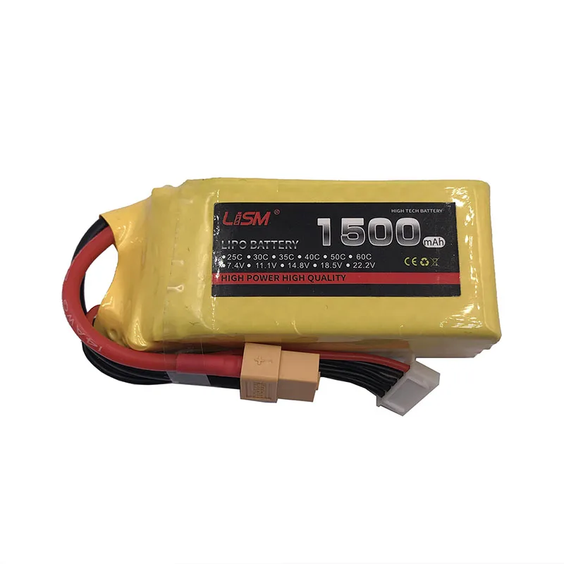 

4S 14.8V 1500mAh 30C RC LiPo battery For RC Helicopter Airplane Quadrotor Remote Control Toys Lipo Battery#40C31