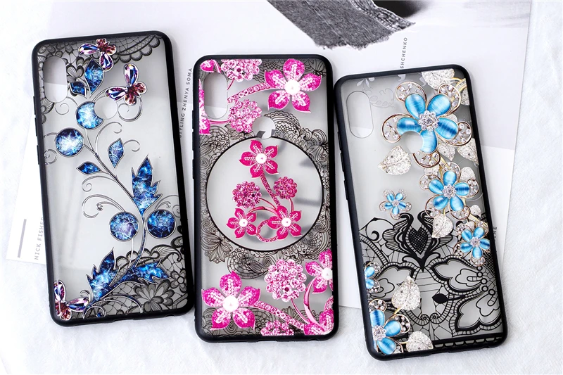 For Redmi Note 5 Case 3D Lace Flower Butterfly Phone Back Cover For Xiaomi Redmi Note 5 Pro Note 4X Sexy Floral Hard PC Fundas (9)