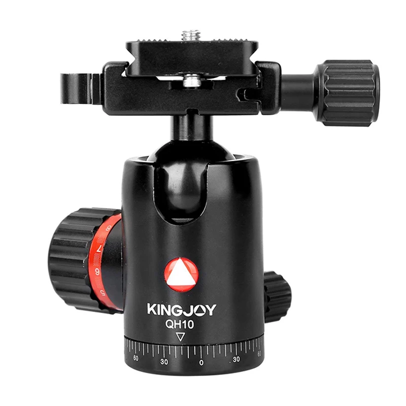 

KINGJOY Photography Camera Tripod Ball Head 360 Degree Rotation Panoramic Ballhead,QH10 Aluminum Alloy Ball Head with 1/4in