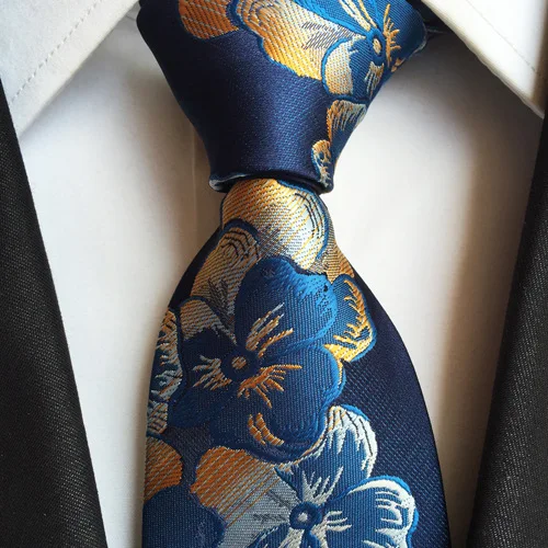 

Classic Mens Luxury Ties Flower Floral Tie Silk Necktie Upscale 8cm Formal Dress Tie Wedding Party Accessories Gift for Men
