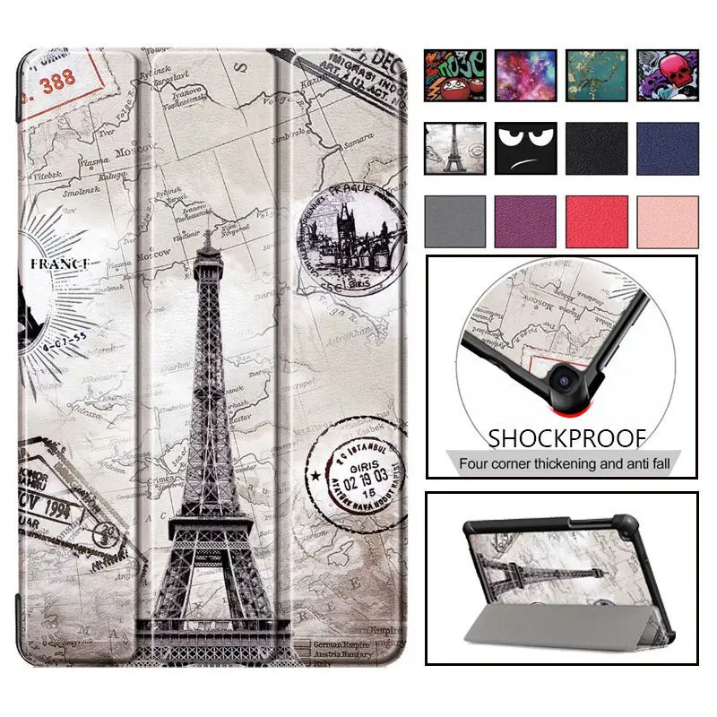3-Folded Standing Case For Samsung Galaxy Tab A 8.0&quot inch 2019 S-Pen Magnetic Cover SM-P200 SM-P205 Funda Capa | Компьютеры и офис