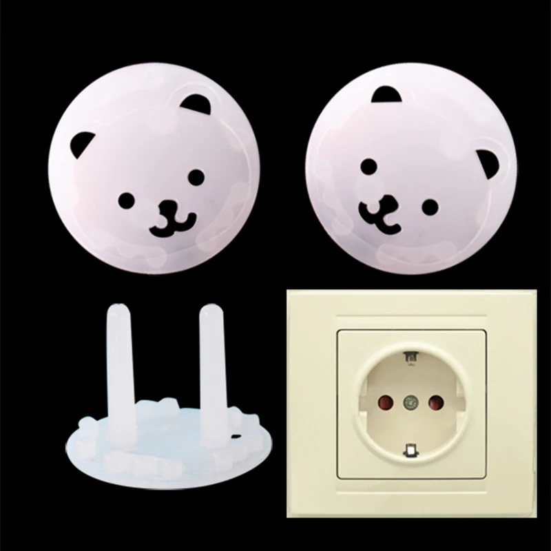 

5pcs/Lot EU Power Socket Electrical Outlet Baby Safety Guard Protection Anti Electric Shock Plugs Protector Cover