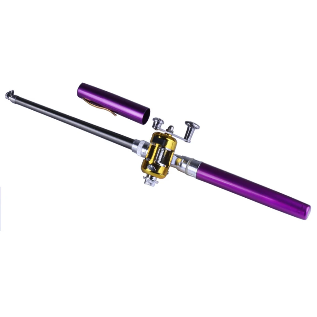 Mini Collapsible Portable Reel Aluminum Alloy Fish Rod Combo Pen Fishing Gear Pole Stick Tool Kit Camping Travel Mini Collapsible Portable Reel Aluminum Alloy Fish Rod Combo Pen Fishing Gear Pole Stick Tool Kit Camping Travel