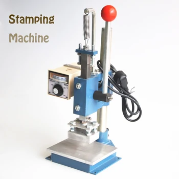 

1Set Manual hot foil stamping machine foil stamper leather printer marking press embossing machine 8x10cm 220V