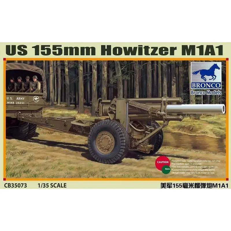 Набор моделей BRONCO CB35073 1/35 U.S. M1A1 155 мм | Игрушки и хобби