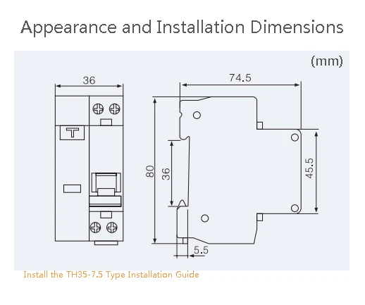 Модный внешний вид утечки земли выключатель DPNL 16A 230 V~ 50 HZ/60 HZ 1 P+ N мини-выключатель с защитой от утечки