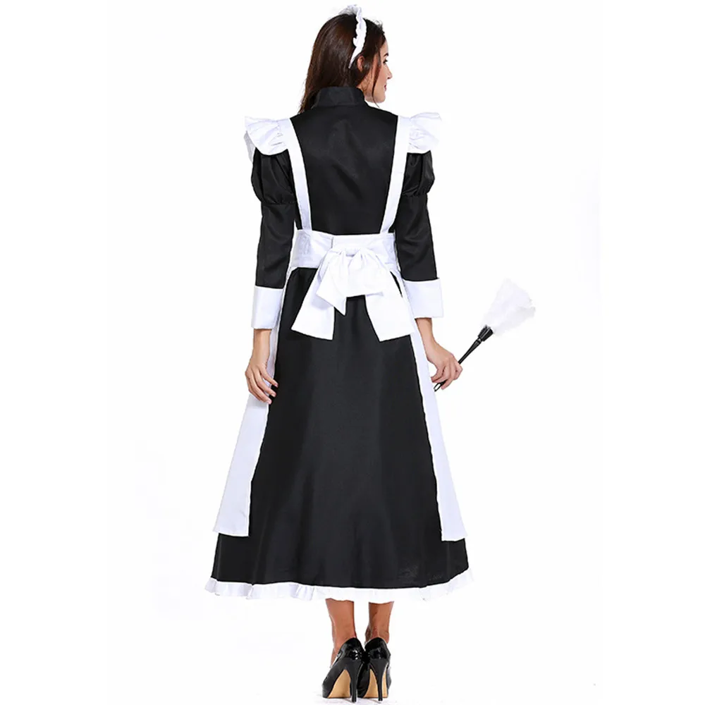 Новое готическое платье лолиты Великобритании Кук костюм горничной аниме косплэй горничной униформа плюс костюмы на Хэллоуин для женщин