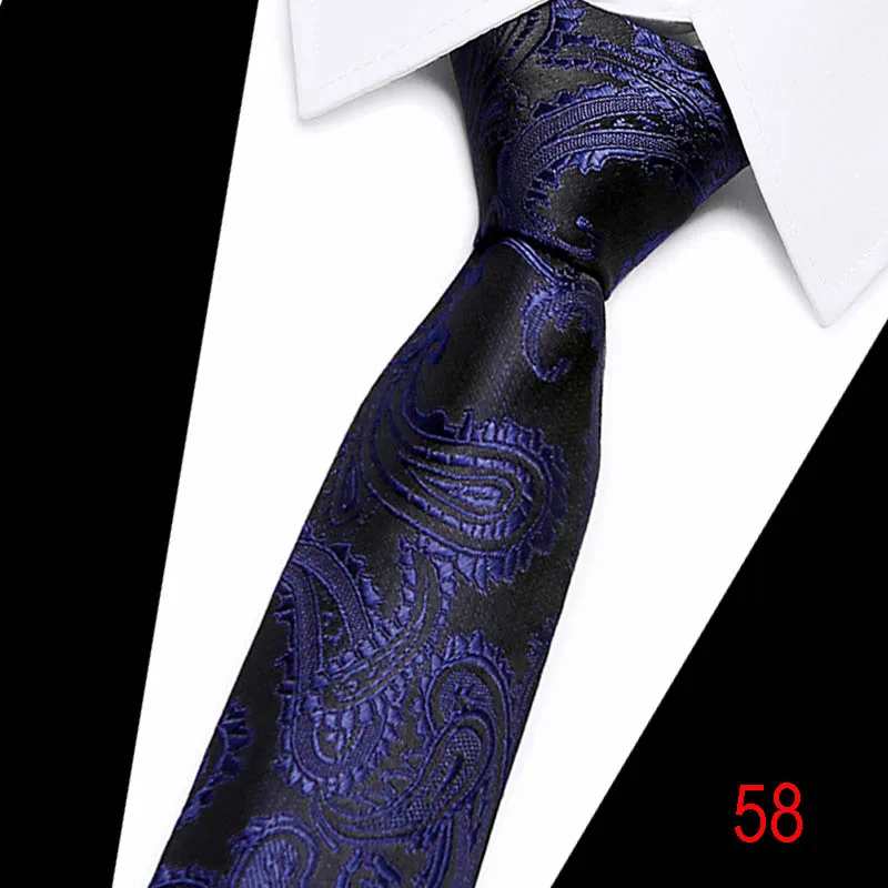Шелковый галстук тощий 7,5 см цветочный галстук Высокая мода клетчатые галстуки для мужчин тонкий хлопковый галстук галстуки мужские gravatas - Цвет: 58