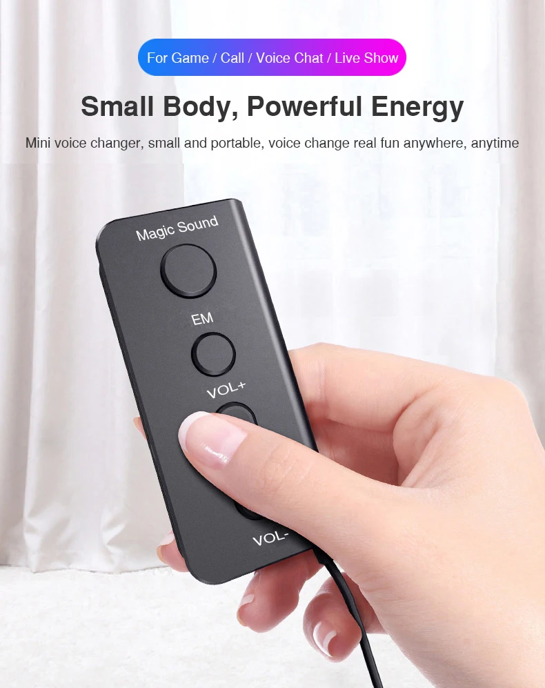Earphones with Magic voice changer for Phone Live Show Stereo Earphone with Microphone 3.5mm Jack with Sound card voice change (1)