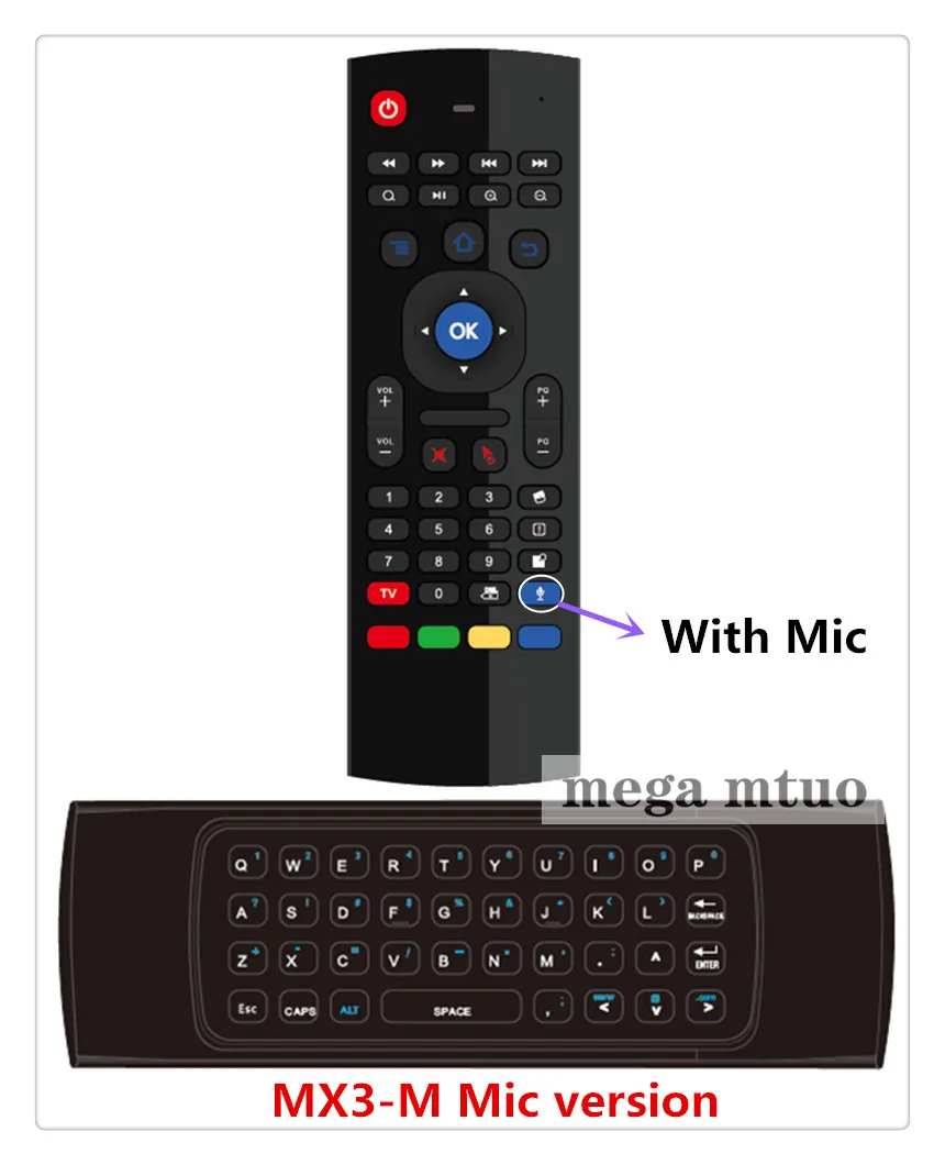 6 Axis с микрофоном MX3 Air mouse беспроводная мини-клавиатура 2,4 ГГц для мини-ПК HTPC ноутбука Smart tv для T95 X96 Android tv Box