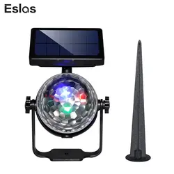 Eslas открытый красочный лампа для газона на солнечной энергии Мощность Водонепроницаемый IP65 Поворот проектор свет для праздника Рождества
