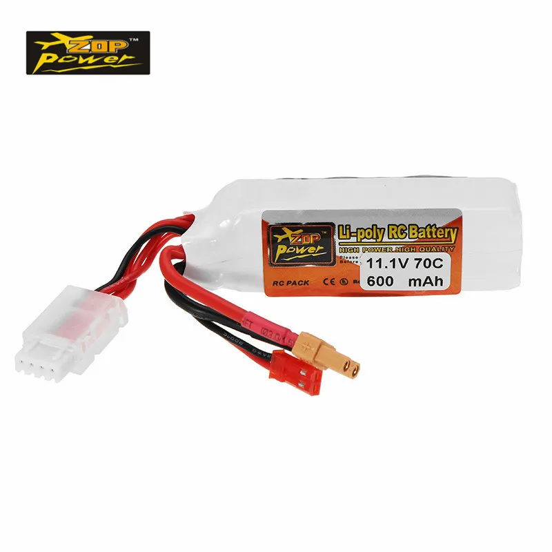 Высокое качество Перезаряжаемый ZOP Power 11 1 В 600 мАч 70C 3S Lipo аккумулятор JST XT30 разъем