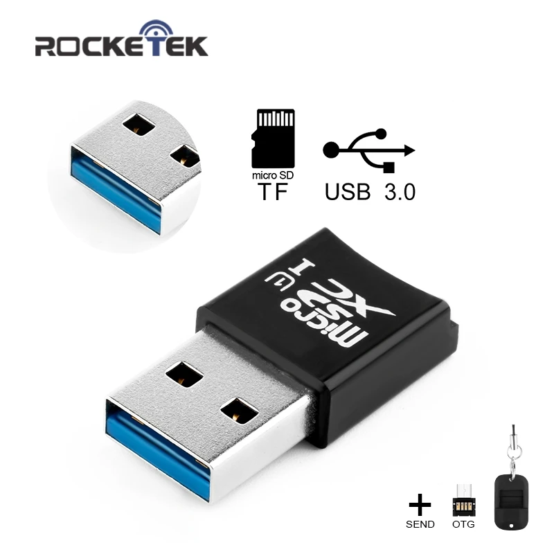 

Rocketek high quality usb 3.0 multi memory otg phone card reader 5Gbps adapter for TF micro SD for computer laptop accessories
