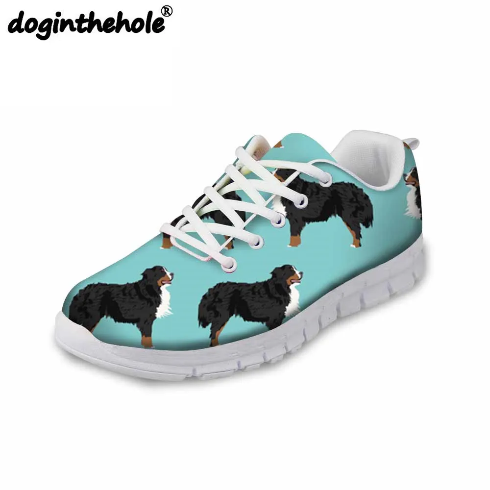 

Doginthehole Bernese Mountain Dog Female Walking Shoes Outdoor Sewing Sneakers Flat Comfortable Running Lightweight Sports Shoe