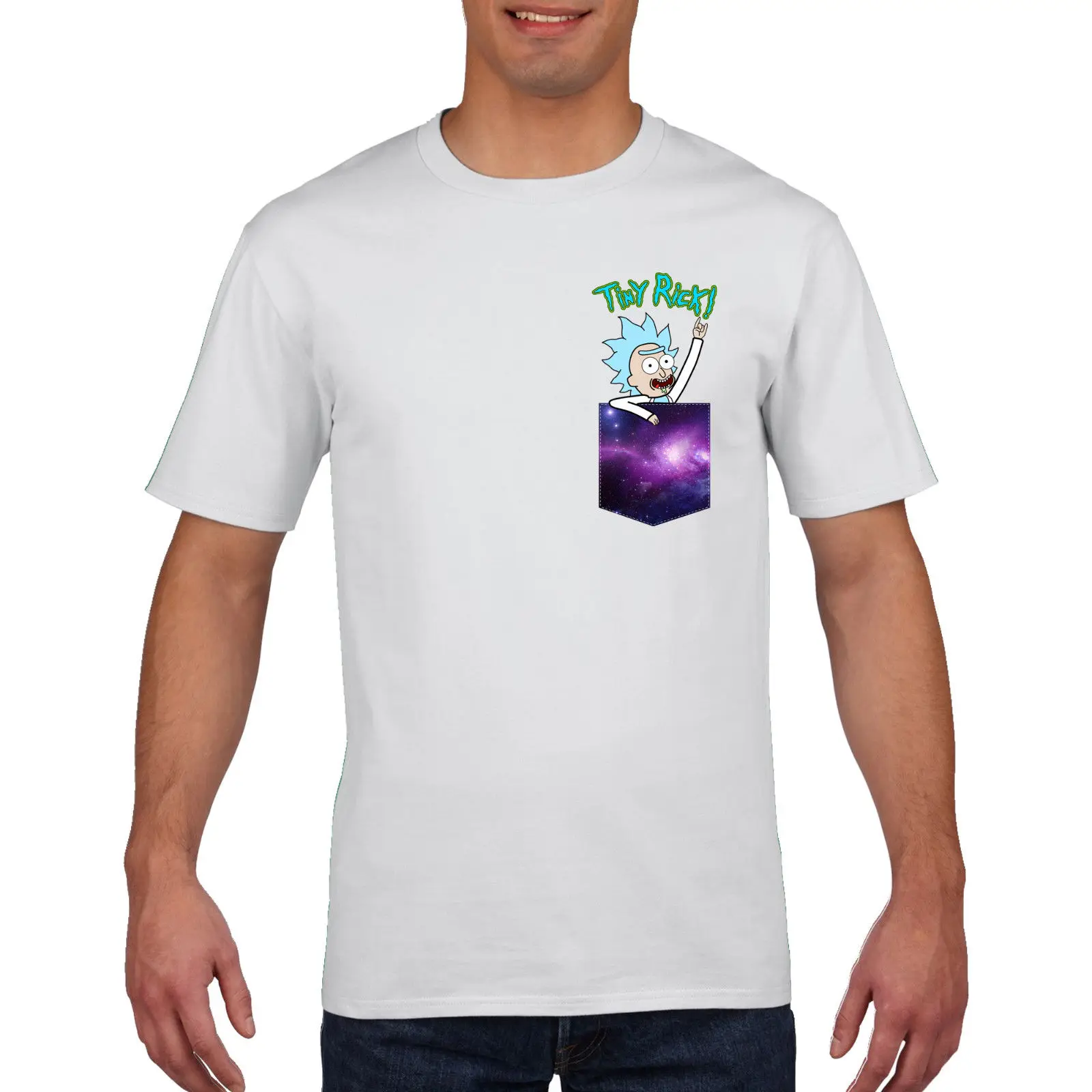 Rick and Monty Inspired Футболка маленькая футболка с карманом Рик американская анимация