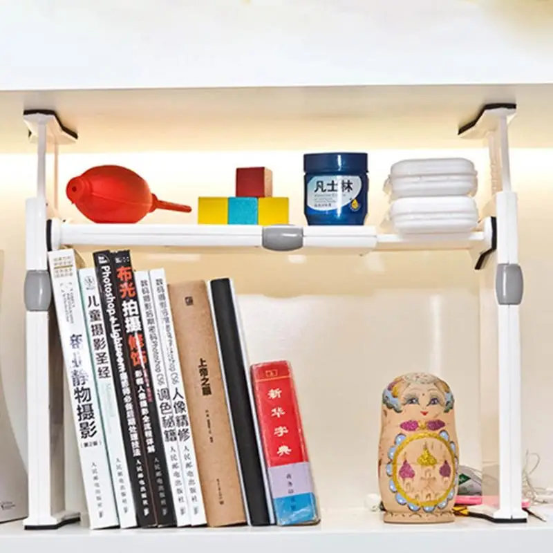 

Adjustable Closet Organizer Storage Shelf Wall Mounted Kitchen Rack Holder installed flexibly Home storage supplies