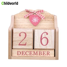 European Decor Wood Furniture Diy Wooden Creative Calendar Handicrafts Home Decorations New Year Gift