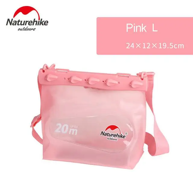 Naturehike плавание водонепроницаемая сумка, чехол для телефона герметичный сотовый телефон сумка Открытый Пляж спасательный жилет Дайвинг NH17F001-M - Цвет: Pink-L