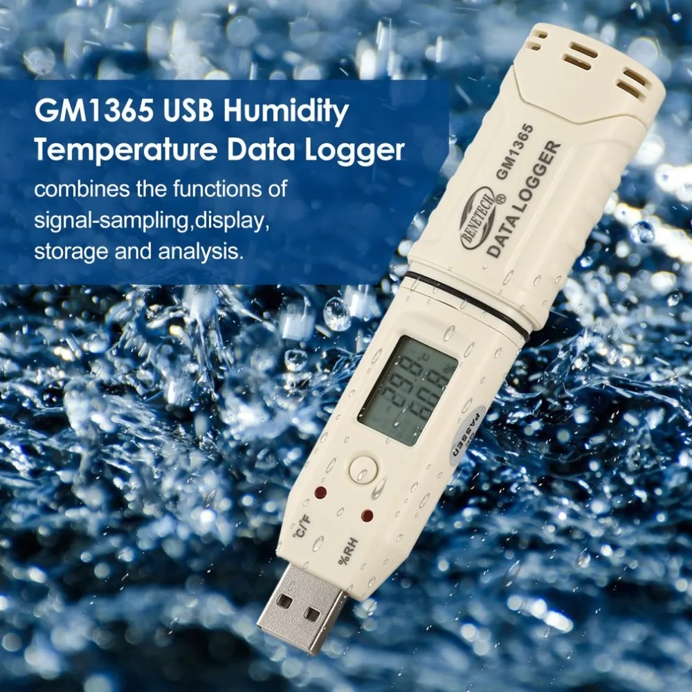 Влажность Температура Data Logger метр ЖК-дисплей Цифровой Auto USB флэш-диск ручка Тип Регистраторы термометр