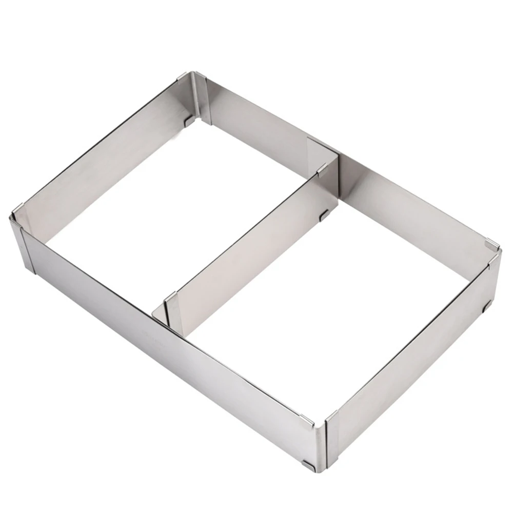 Adjustable Square Cake Slicer Mousse Cutter Stainless Steel Layered