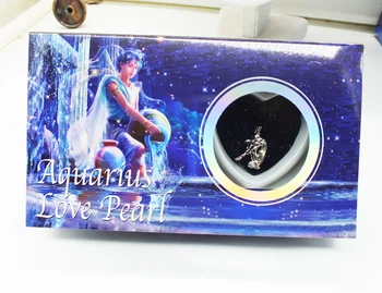 

Wholesale 12 zodiac Valentine's day, pearl, gift box, necklace, pendant