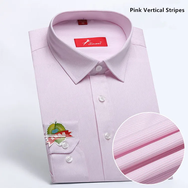 Camisa Masculina, мужская рубашка, Hombre Chemise Homme Manche Longue, белые рубашки, 5XL, 6XL, 7 xl, длинный рукав, формальные, черные, красные, мужские s Blusa - Цвет: Pink Vertical Stripe