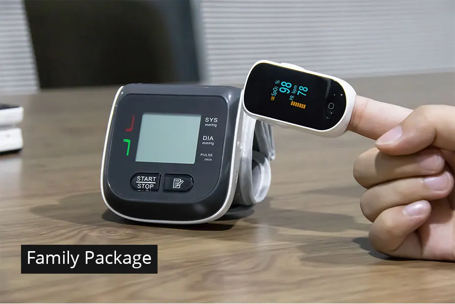 BOXYM цифровой Пульсоксиметр Spo2 PR монитор и монитор артериального давления на запястье Сфигмоманометр семейный уход за здоровьем