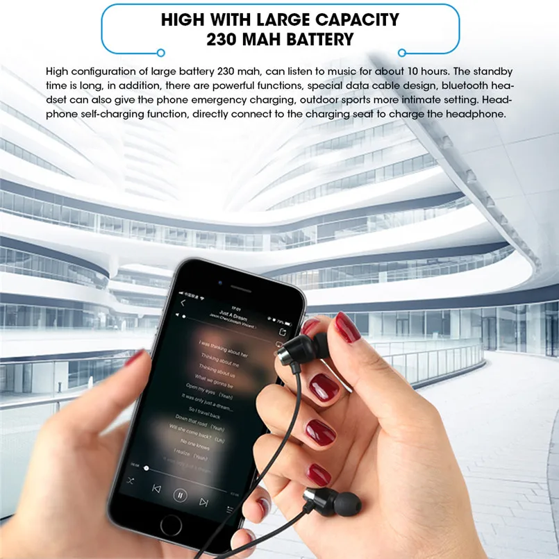 Multifunction Bluetooth Sports Earphone Multi-Purpose Plug-In card Neck-Mounted HWS680 Bluetooth V4.2+EDR Headset 40MR2020