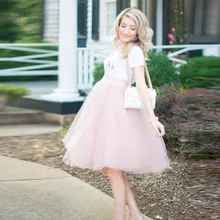 Повседневная фатиновая юбка для беременных s розового цвета для женщин, плюс размер, эластичная фатиновая Юбка До Колена, юбка-пачка для беременных