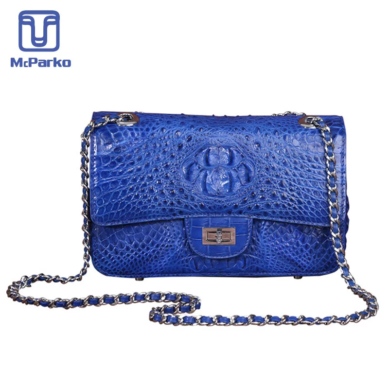 

McParko Women Shoulder Bag Chain Handbag Genuine Crocodile Leather Messanger Bag Female Fashion Shopping Bags Crossbody Handbag