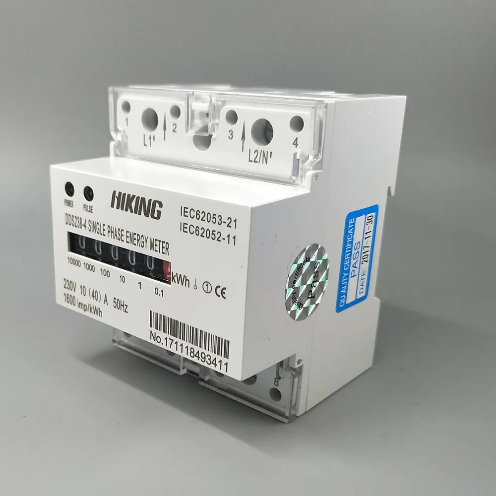 40A 60A 100A 220V 230V 50HZ 60HZ однофазный din-рейка кВтч Ватт час din-рейка счетчик энергии шаговый двигатель импульсный регистр дисплей