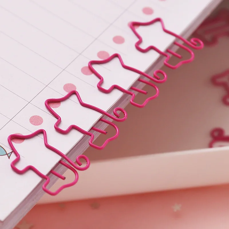 

4 pcs/lot Cute Cartoon Pig Animal Pink Bookmark Paper Clip Hollow Out Metal Binder Clips Notes Letter Paper Clip Stationery