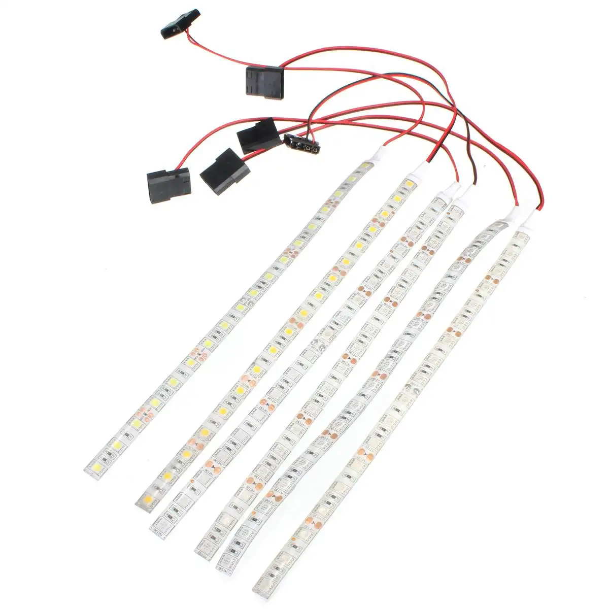 Smuxi 60 см 18 светодиодный 5050 SMD PC чехол для компьютера водонепроницаемый гибкий ленточный светильник DC12V красный синий зеленый желтый теплый белый