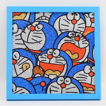 

Good Diamond Painting Cartoon Doraemon Heads Diy 5D Diamond Painting Full Embroidery 3 Sizes Shining Diamond Rhinestone 30*30cm