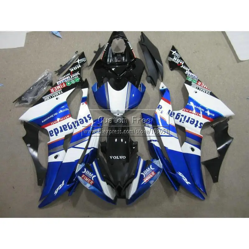 

Injection mold fairing kit For YAMAHA YZF R6 2008 2009 2010-2014 YZFR6 black white blue 08-13 14 high grade fairings set JL11